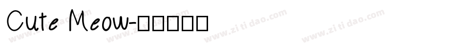 Cute Meow字体转换